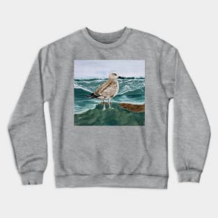 seagull on the shore Crewneck Sweatshirt